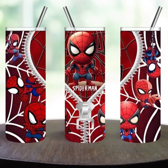 Stainless Steel Spidey 20oz Skinny Tumbler - Picture 1 of 5